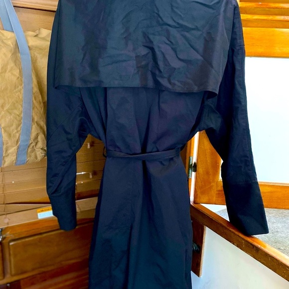 DKNY Pure size Small Black Belted Trench Coat - Picture 3 of 7